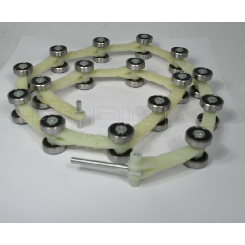Chaine de renvoi de main courante 16 * 2 galets X= 970 mm -nouveau modèle - compatible