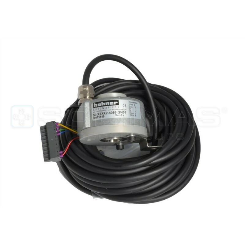 Codeur incrémental 4096 Ø 58 -10 mètres de câbles pour gearless FM160SG -59-X2XX2-4096.GN68 - compatible arbre creux 12 mm