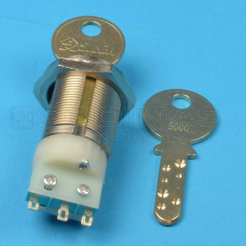 Contact à clè type KABA 8 N° 5000 1 SORTIE (SILCA)+ 2 CLES -compatible