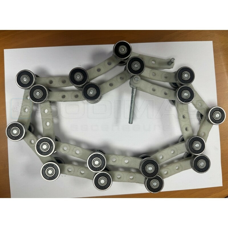 Chaine renvoi main courante 18 *2 galets - X= 1091 mm -compatible nouveau modèle