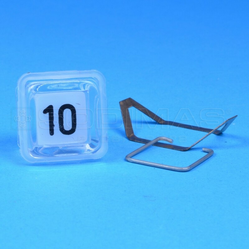 Ensemble cube blanc gravé 10 pour bouton type R/R1 - compatible