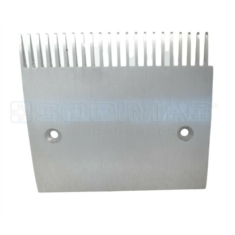 Peigne aluminium 181,4 x 199,4 mm milieu - compatible pour trottoir roulant 9500 - (plateaux courts de 133 mm) hauteur trou fixation 72 mm