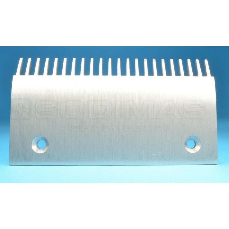 Peigne Aluminium 107 x 199,4mm 22 dents - compatible pour escalier mécanique type 9300 SWE, SWT, SDE, SDS, EWE, EWG, 9700...