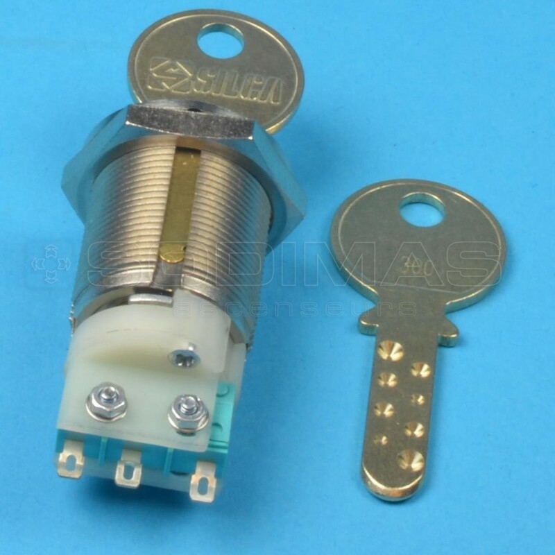 Contact à clè type KABA 8 N° 300 2 SORTIES (SILCA)+ 2 CLES -compatible