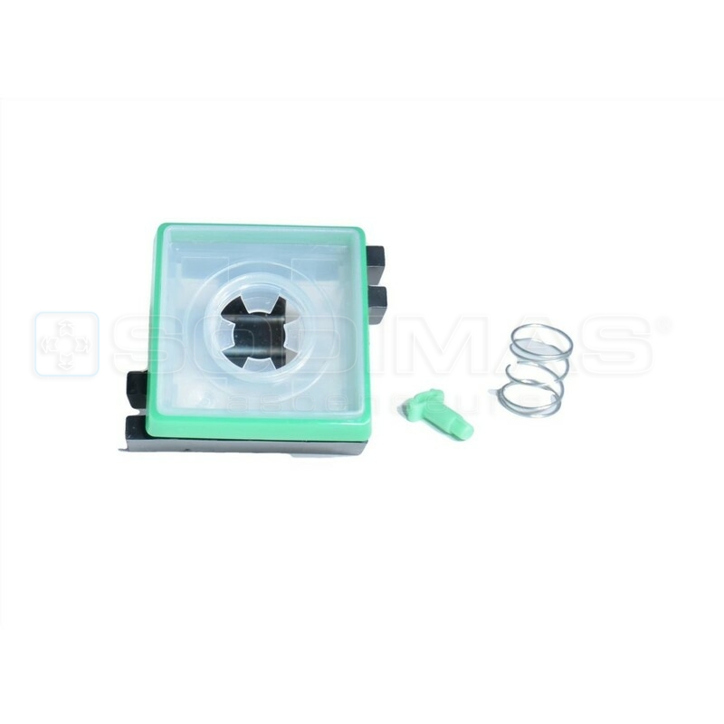support bouton + collerette verte