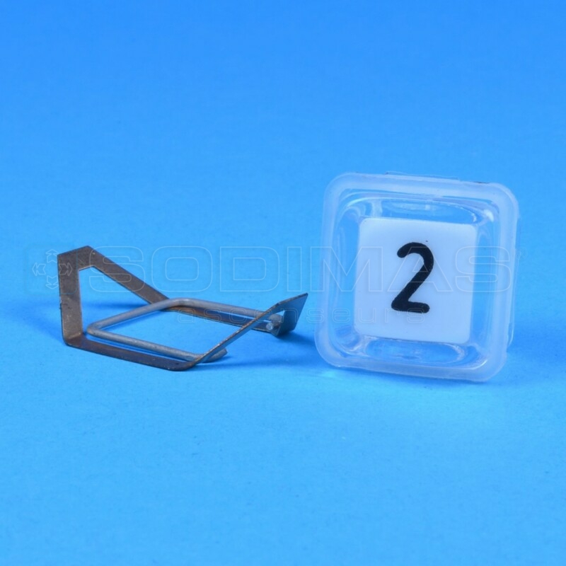 Ensemble cube blanc gravé 2 pour bouton type R/R1 - compatible