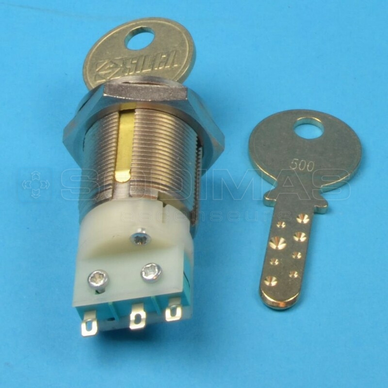 Contact à clè type KABA 8 N° 500 1 SORTIE (SILCA)+ 2 CLES -compatible