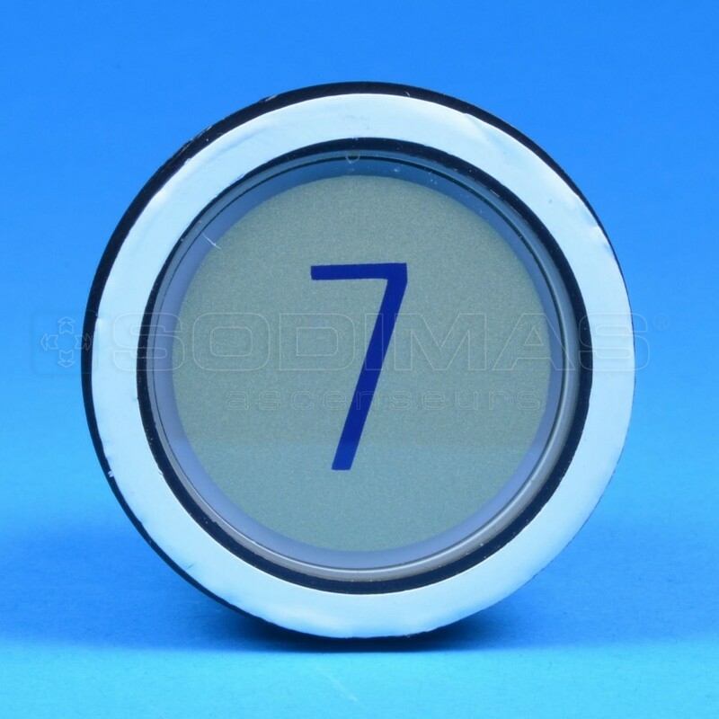Bouton type D2 gravé 7 + câble - compatible