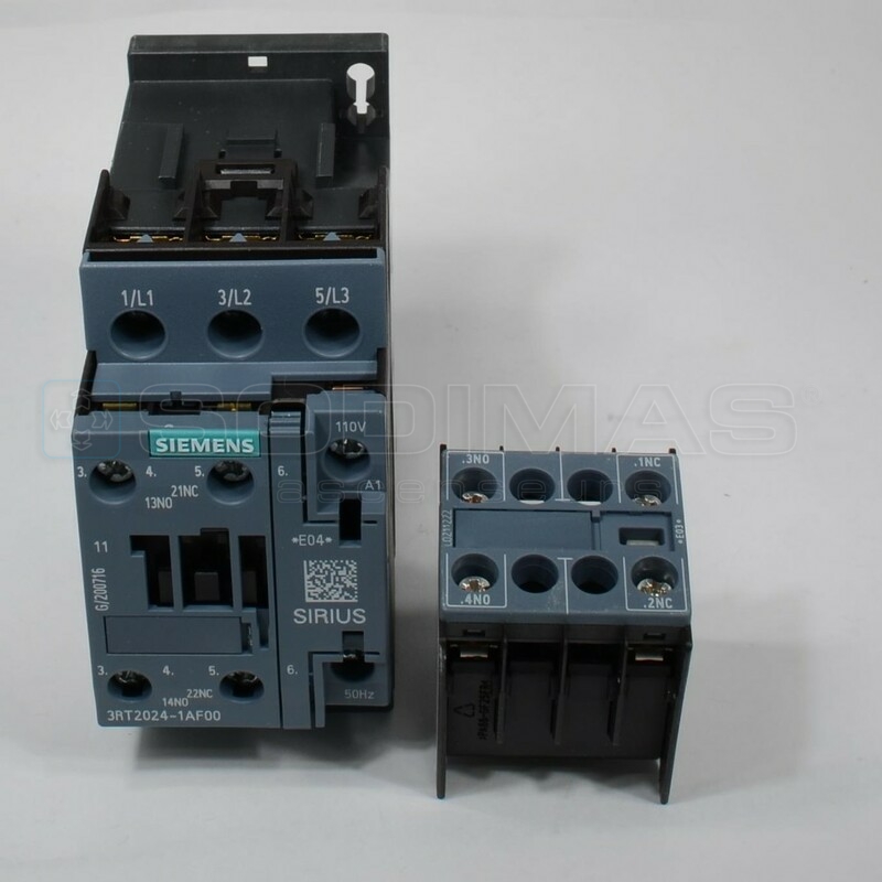 Relais 3RT2024-1AF00 + 3RH2911-1NF11 2NO +2NF 110VAC - compatible