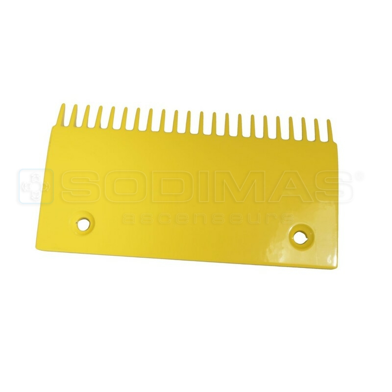 Peigne jaune alu 107 x 199,4 mm 22 dents - compatible pour escalier mecanique type 9300,SWE,SWT,SDE,SDS,EWE,EWG,9700…