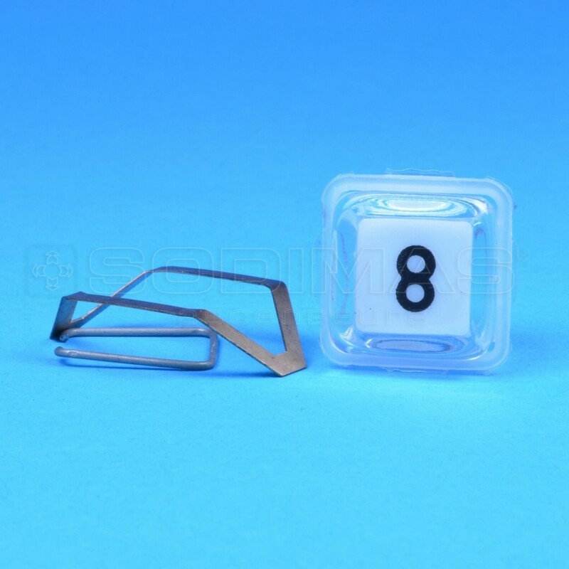 Ensemble cube blanc gravé 8 pour bouton type R/R1 - compatible