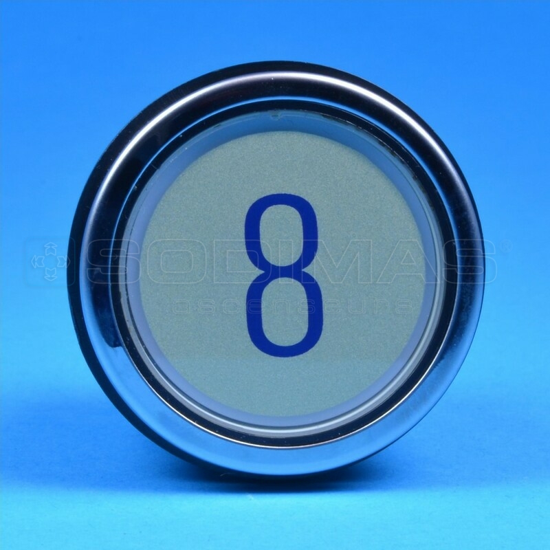 Bouton type D2 gravé 8 + câble - compatible