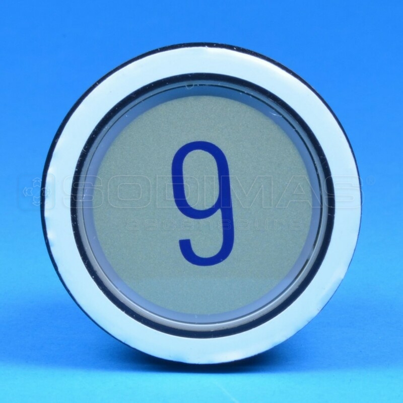 Bouton type D2 gravé 9 + câble - compatible