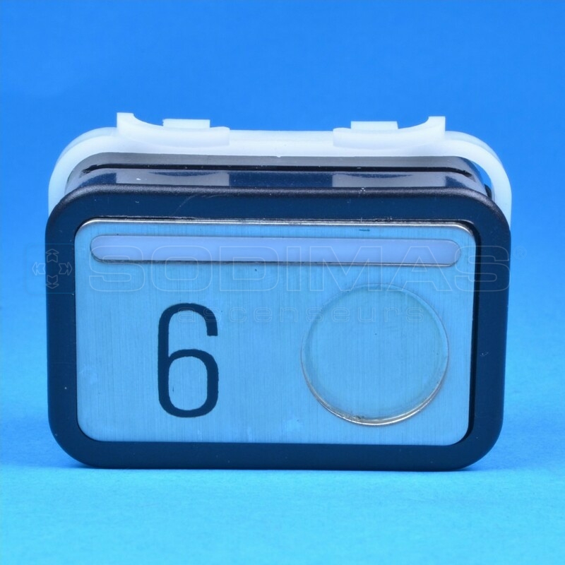Bouton type M gravé 6 - compatible