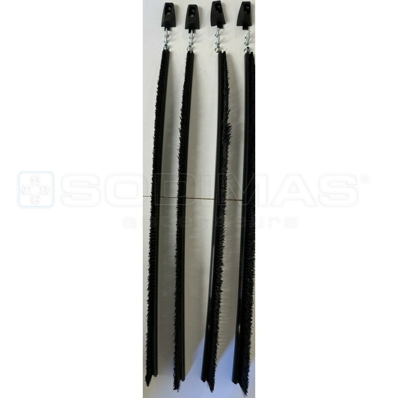 Brosse noire plinthe extremité 505 mm - 4 pièces TYPE 2