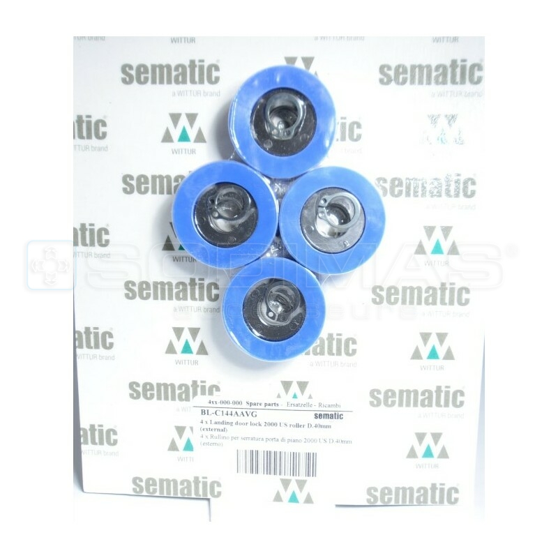 Galet serrure Ø 40 -jeu de 4 SEMATIC - compatible