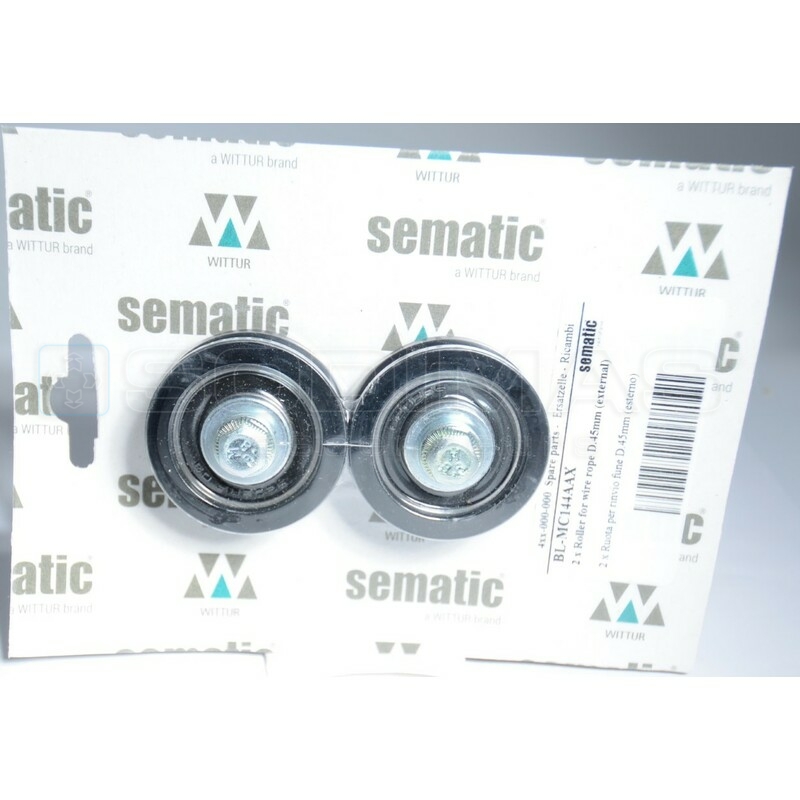 Galets Ø 45 -jeu de 2 -pour cable acier SEMATIC - compatible