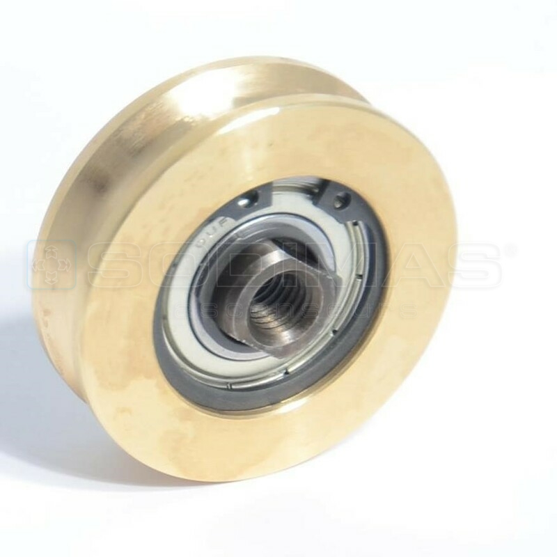 Galet bronze Ø 56 - compatible porte HYDRA -HYDRAPLUS -vantaux en verre