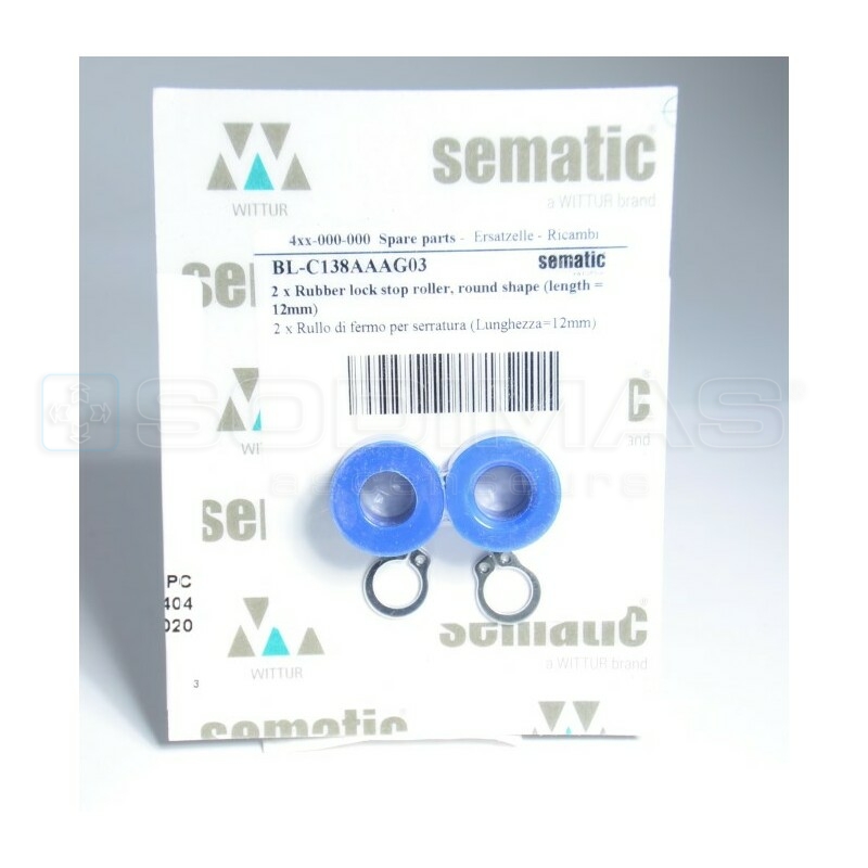 Butée serrure Ø 12 -jeu de 2 SEMATIC - compatible
