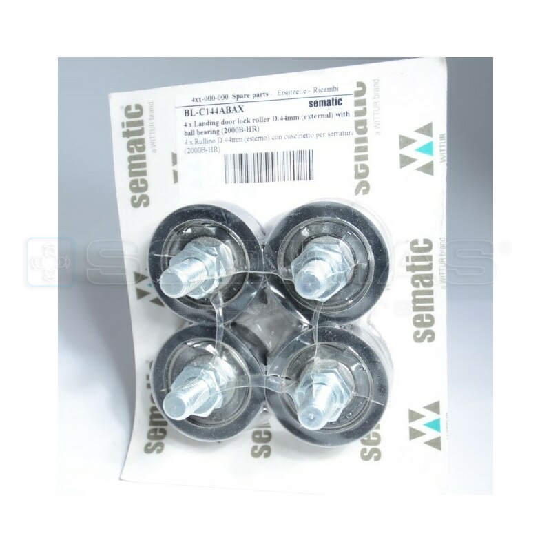 Galet serrure Ø 44 -jeu de 4 SEMATIC - compatible
