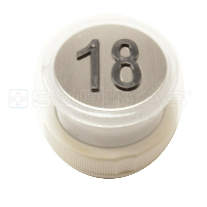 Bouton Cyntra V2 inox brossé 18