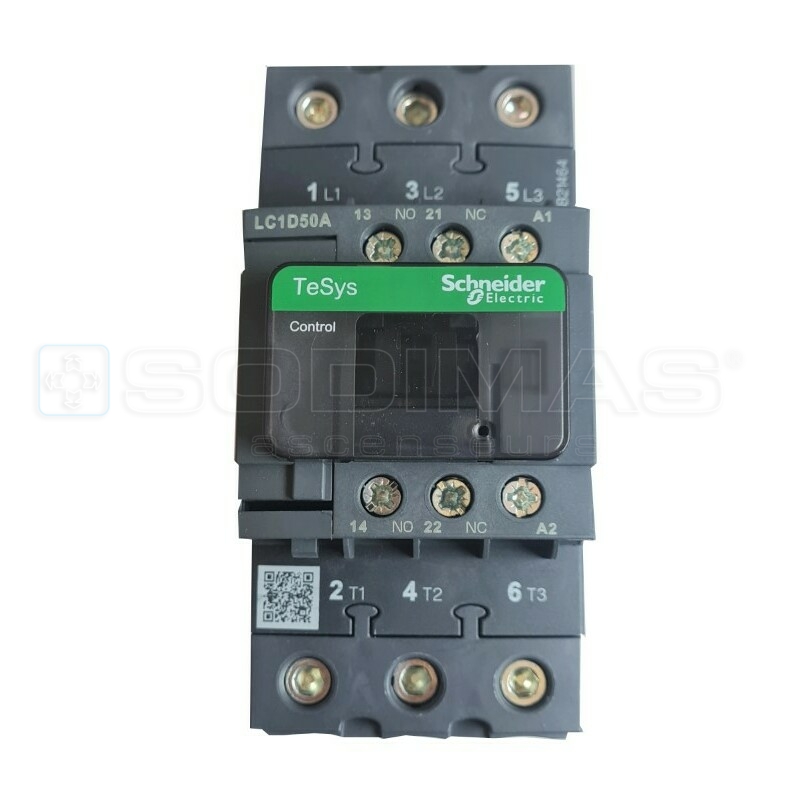 Contacteur tri 50 A - 1F + 10 - 115 Vca ( LC1D50AFE7 )