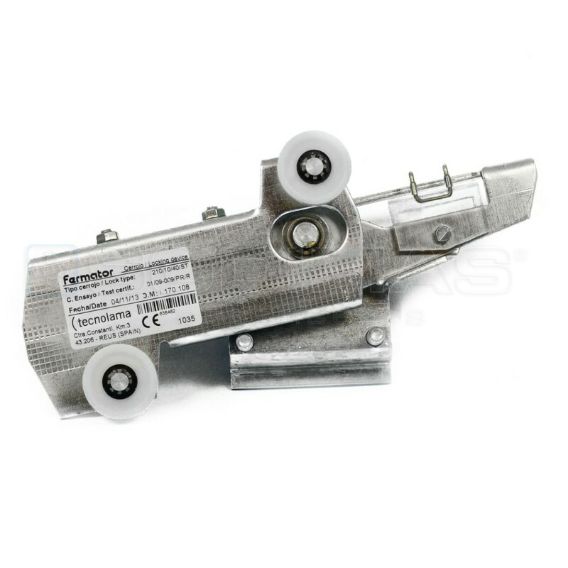 Serrure compact 160/10/40 porte effacement droite kit levier + platine + support levier porte effacement droite