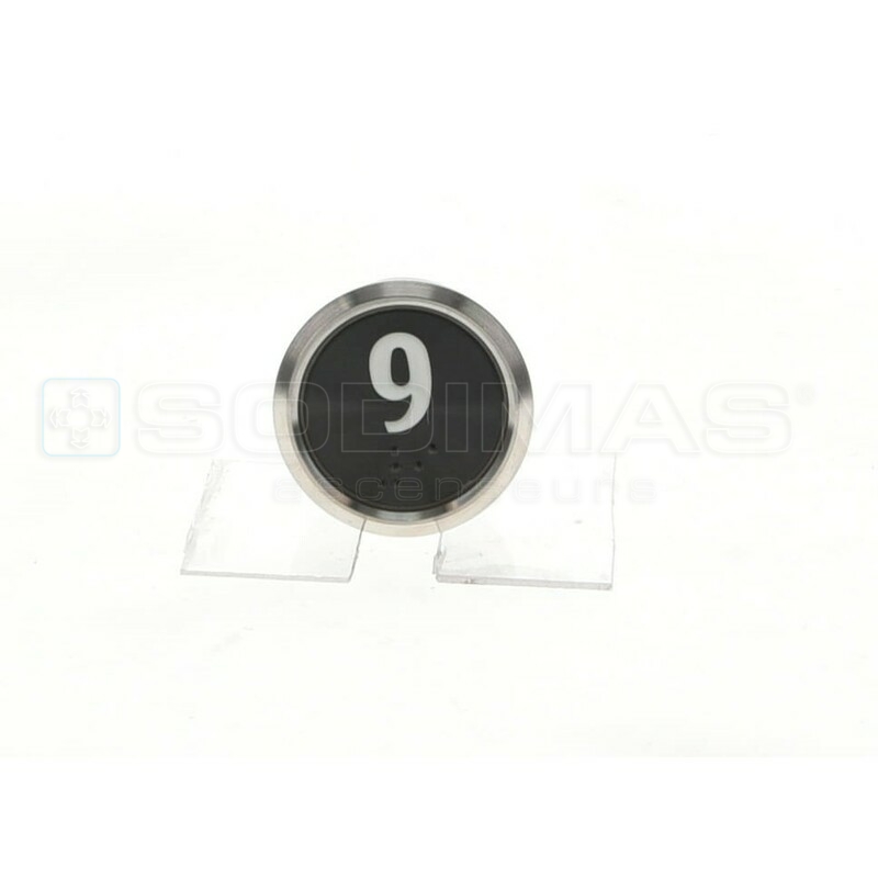 Bouton IP65 V2 noir brossé 9