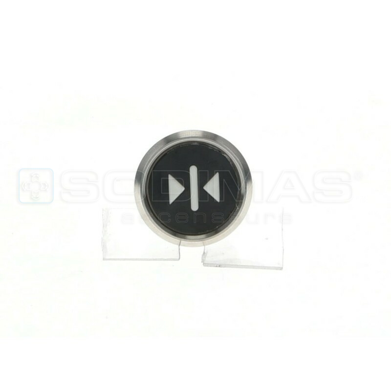 Bouton IP65 V2 noir brossé fermeture