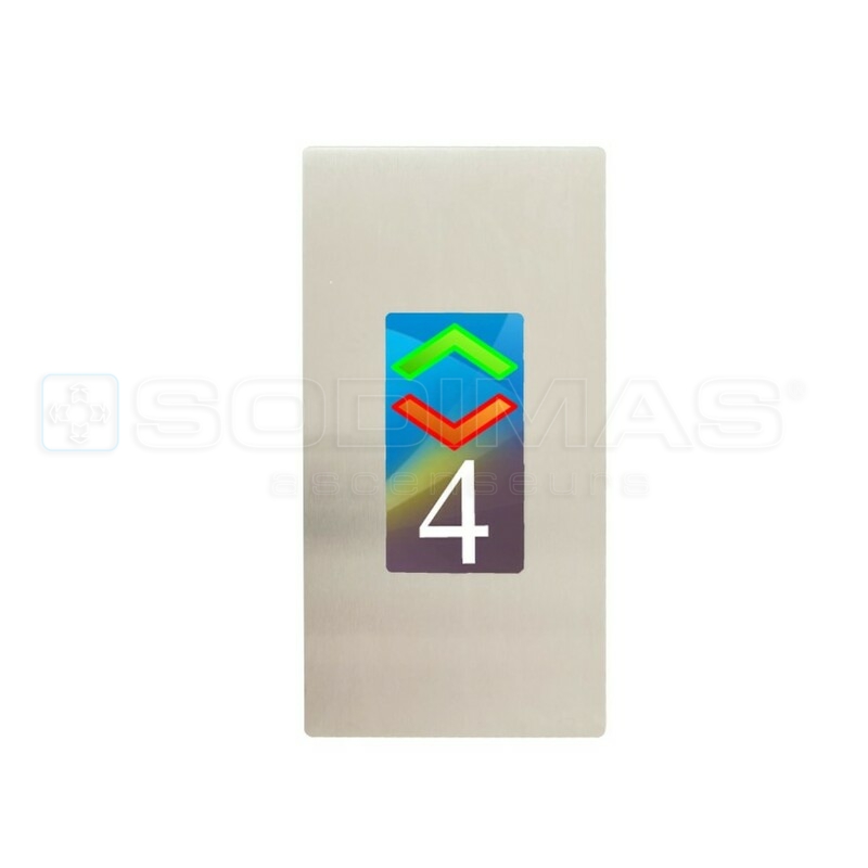 Plastron encastré inox vertical, afficheur 4,3 pouces CAN couleur, montage Anti-vandale, dimension 100 x 195 mm, fixation goujons