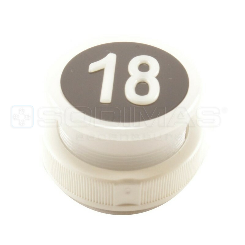 Bouton Cyntra V2 noir brossé 18