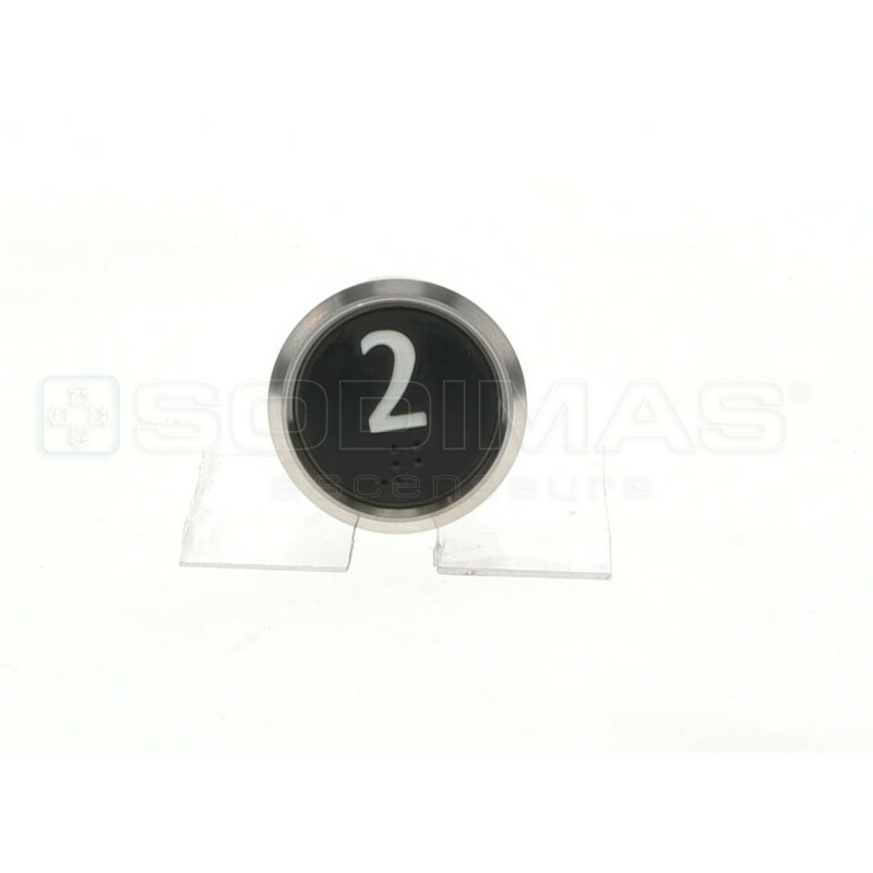 Bouton IP65 V2 noir brossé 2