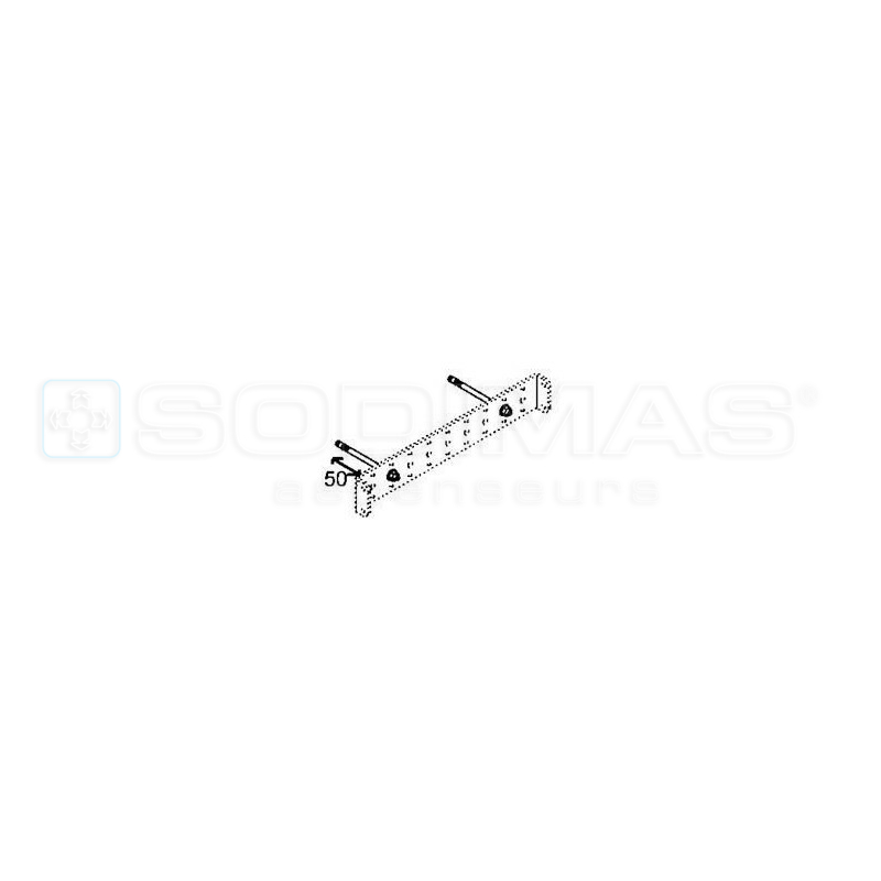 Ensemble fixation mur entre 0 et 200 mm