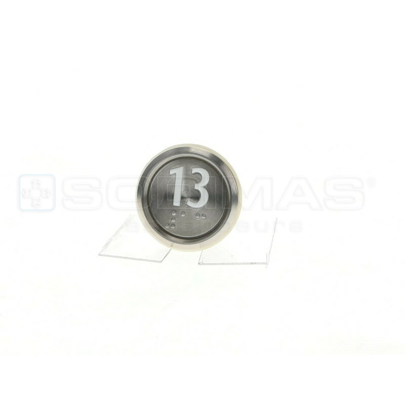Bouton Cyntra 13 IP54 lumineux bleu 1 contact 1 connecteur