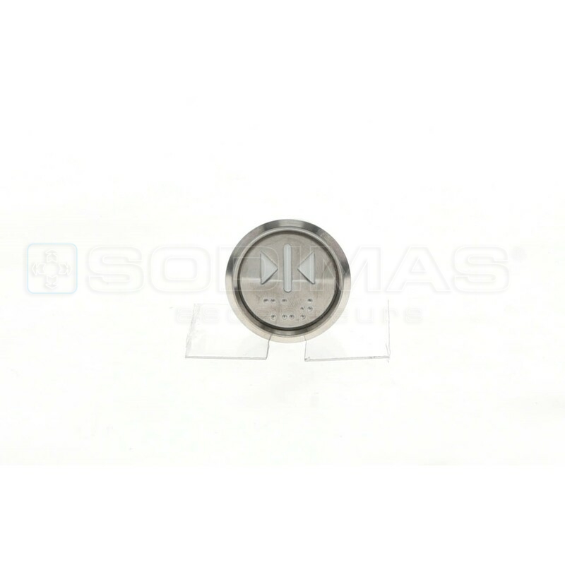 Bouton Cyntra IP54 fermeture lumineux bleu 1 contact NO/NF