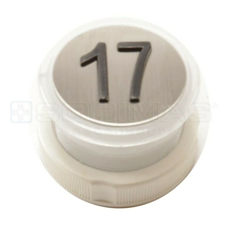 Bouton Cyntra V2 inox brossé 17