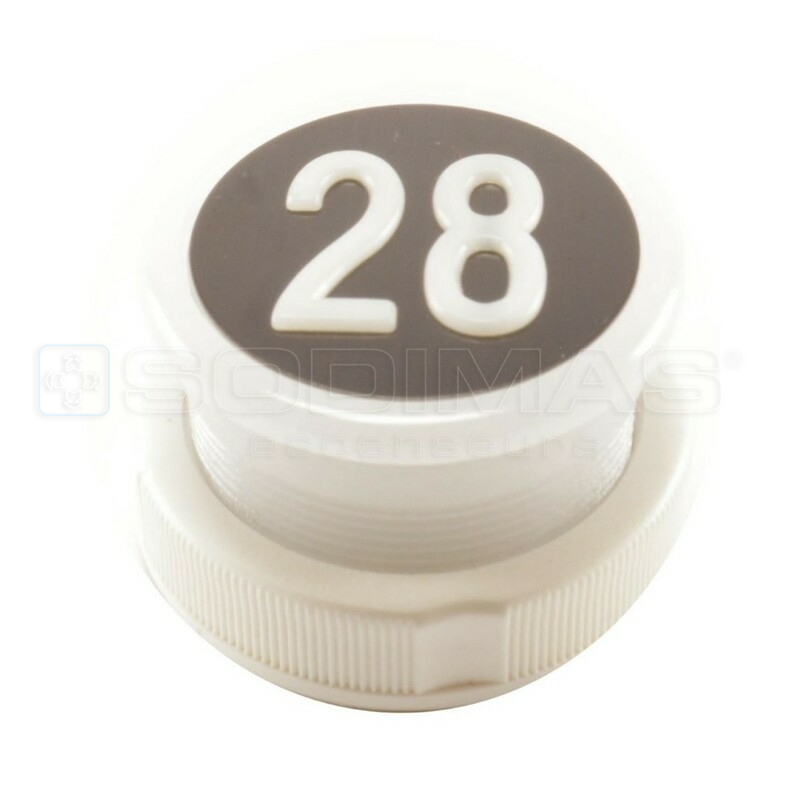 Bouton Cyntra V2 noir brossé 28