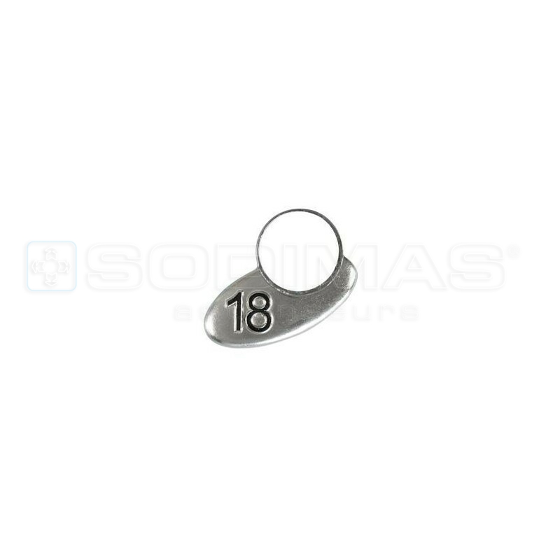Collerette Virgule 18 chrome