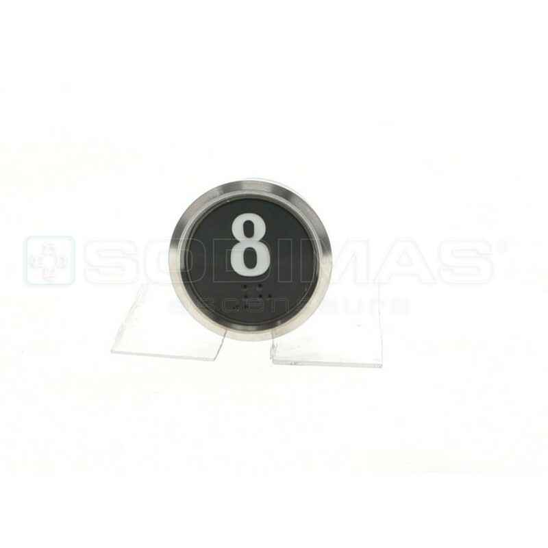 Bouton IP65 V2 noir brossé 8
