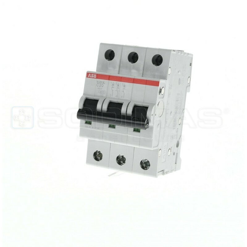Disjoncteur 3P Courbe C 20A PDC 10kA - ABB