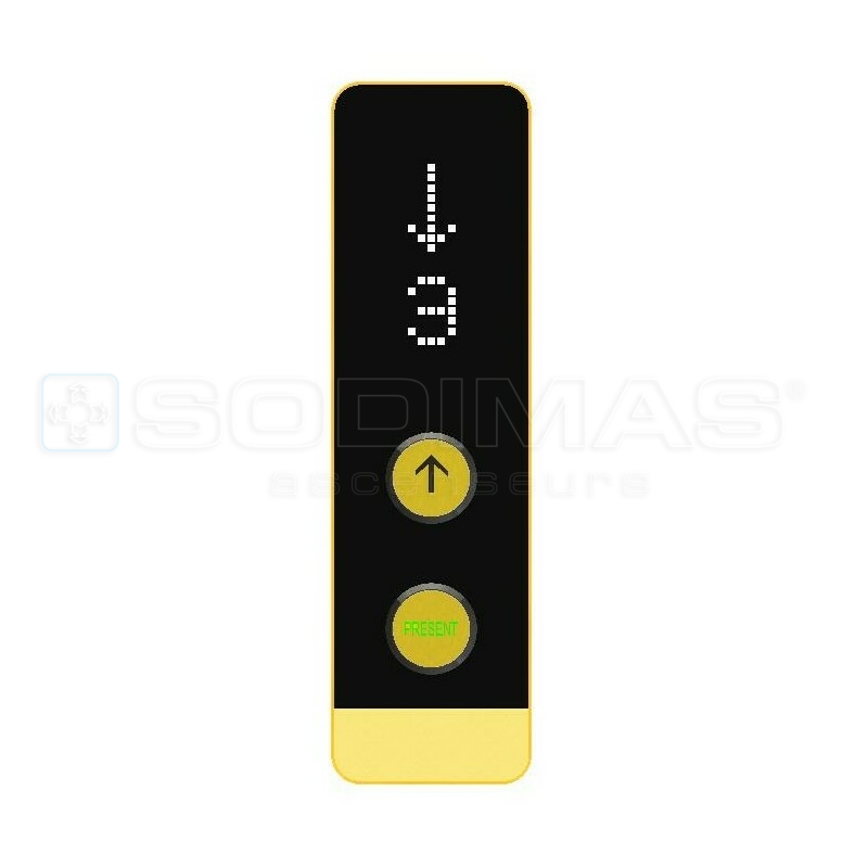 blackpad or brossé 1 bouton montée + 1 voyant présent + afficheur