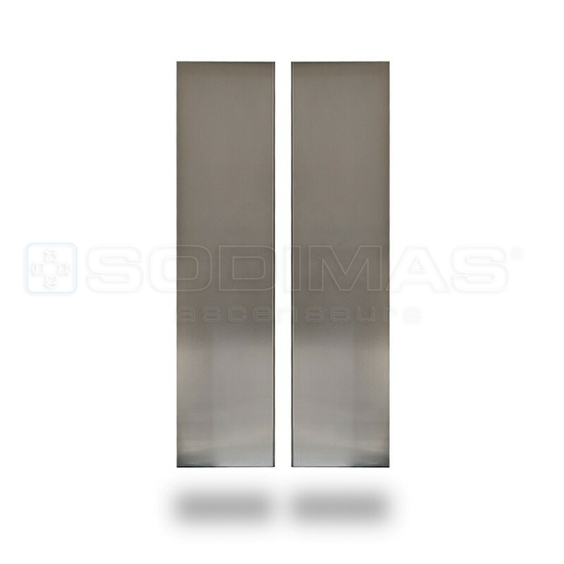 Jeu de vantaux cabine inox brossé 92VF 800x2000 2AO ouverture centrale