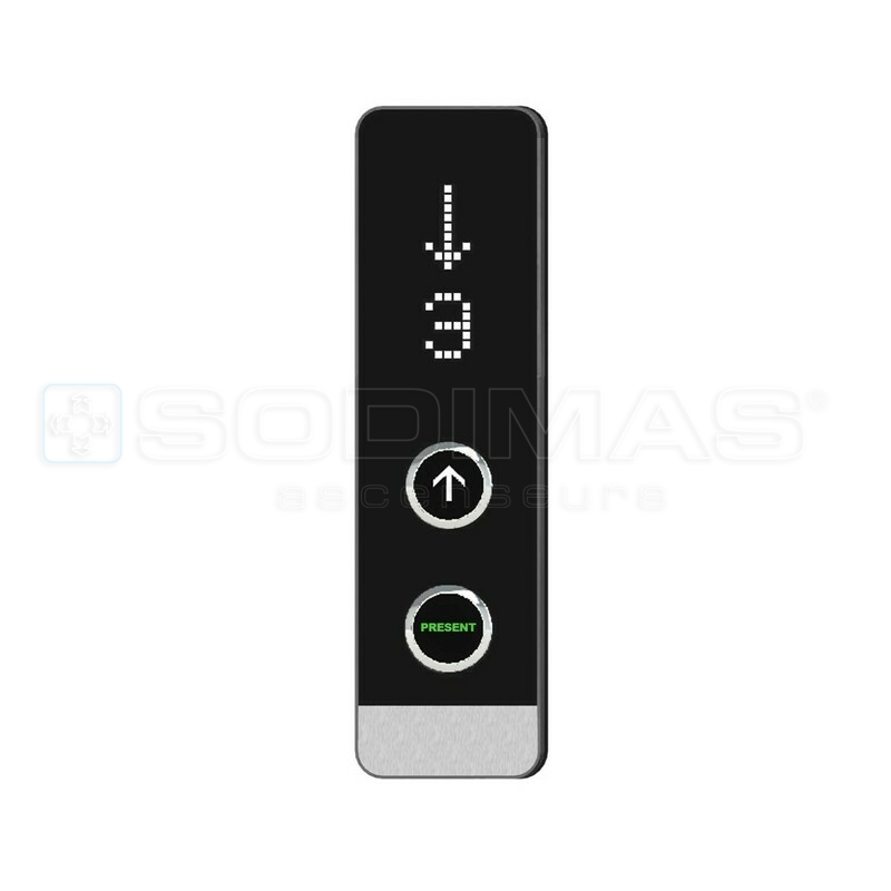 blackpad inox 1 bouton montée + 1 voyant présent + afficheur