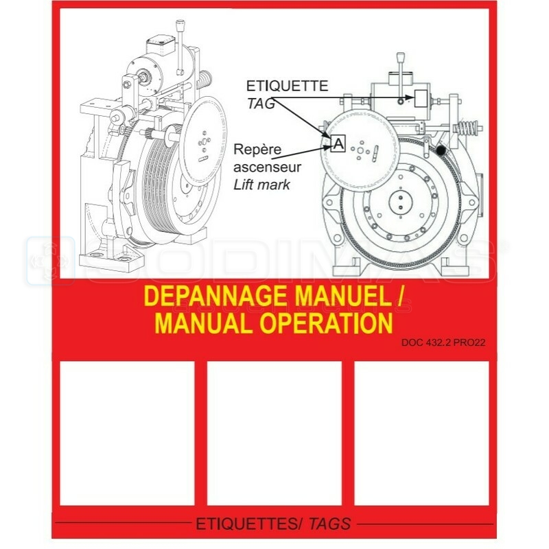 Étiquette dépannage manuel