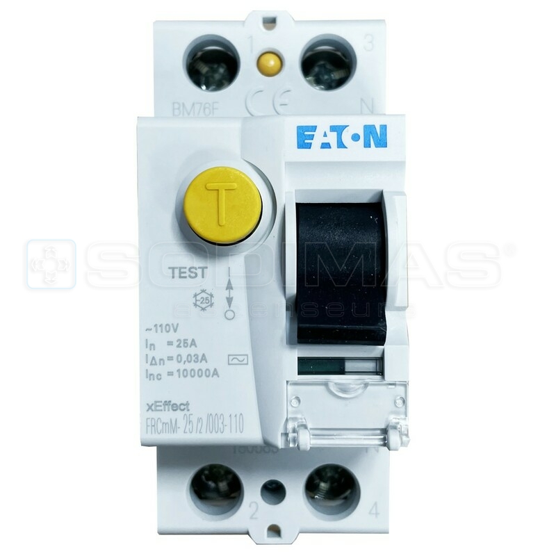 Interrupteur différentiel 110v type AC -1P+N 25A 30mA