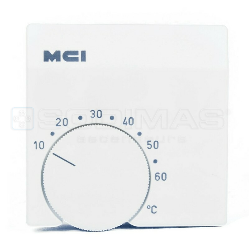Thermostat 60 degrés réglable 10/60°- 1 contact NO pouvoir coupure :230 V 10A