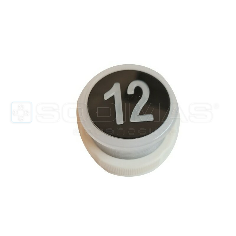 Bouton Cyntra V2 noir brossé 12