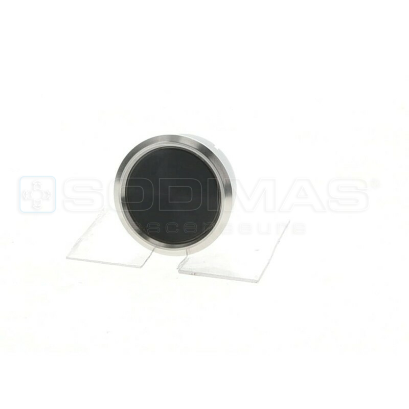 Bouton IP65 V2 noir brossé voyant Rouge / vert