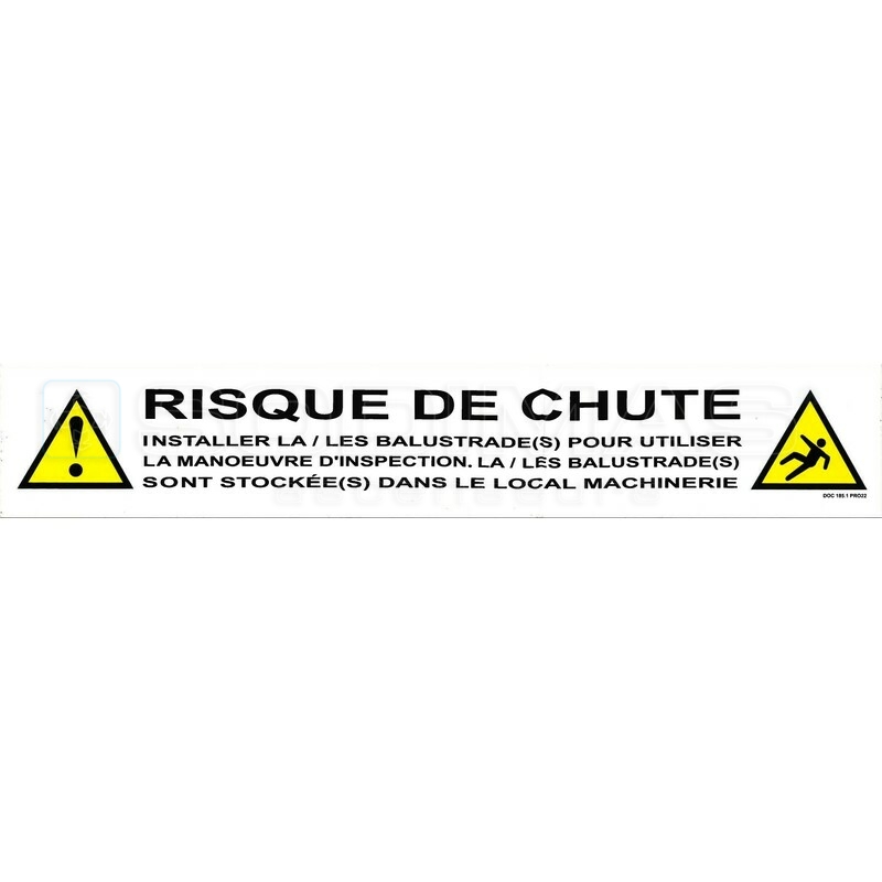 Étiquette balustrade amovible