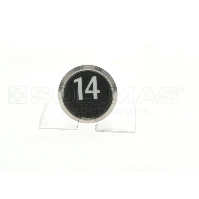 Bouton IP65 V2 noir brossé 14